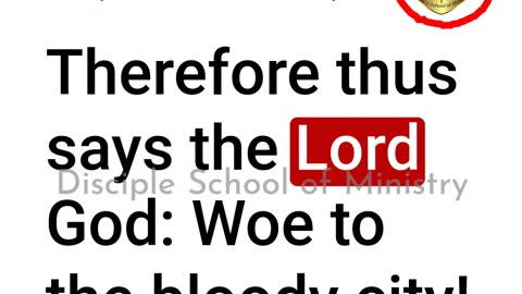 Daily Bible Reading 1 03/12 Ezekiel 23, 24 #discipleschoolofministry #isom