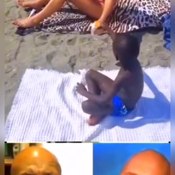 Funny boy video in Beach