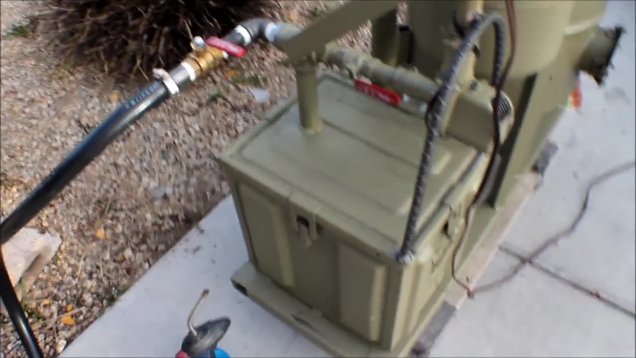 homemade gasifier uses wood pellets to run generator