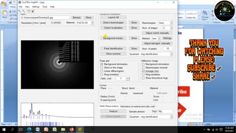 How to do Indexing of Ring Pattern SAED Pattern using CrysTBox software