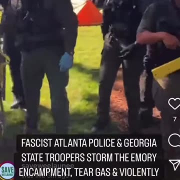 Atlanta PD Dispersing Palestine Protest At Emory