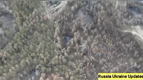 Russian artillery hitting Ukrainian vehicles and positions in the Kremennaya forests.