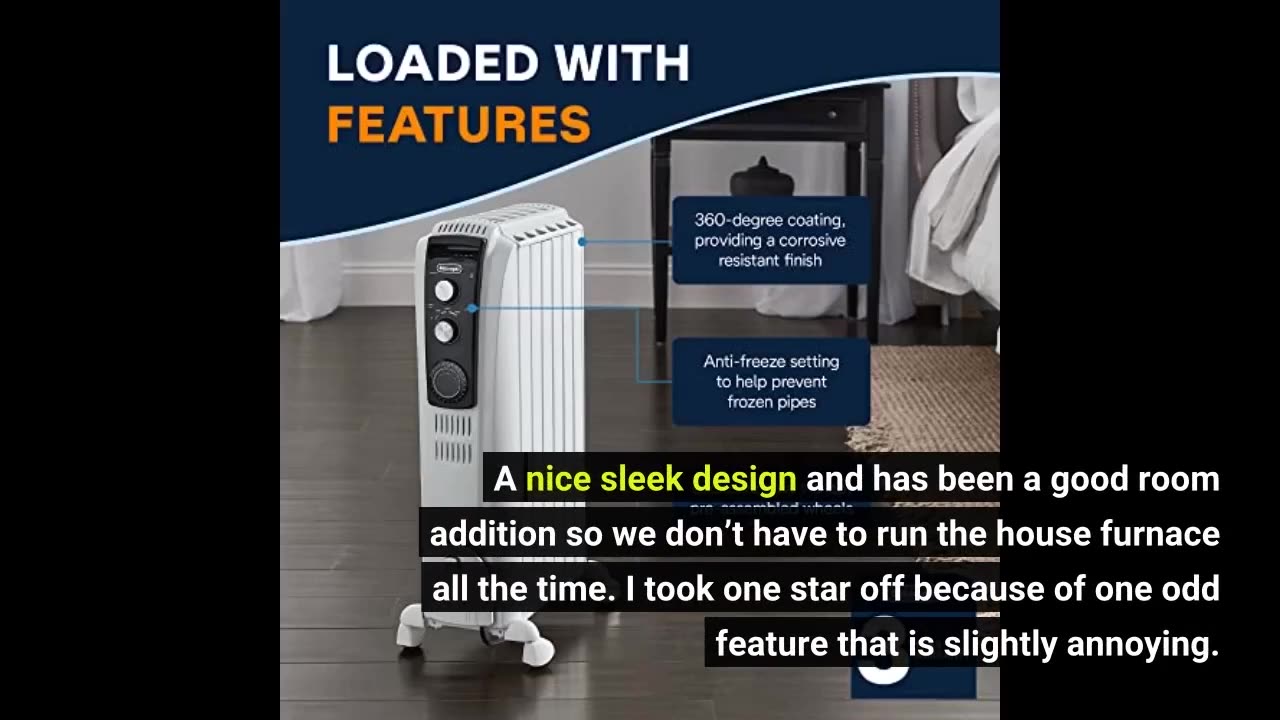 De'Longhi HSX3315FTS Digital 1500W Convection Panel #Heater with-Overview