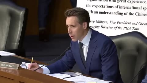 SENATOR JOSH HAWLEY PGA Executive Starts Shaking THE CHINA CONNECTION