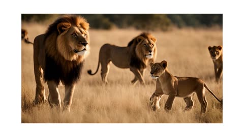 CUTE AI LION FAMILY