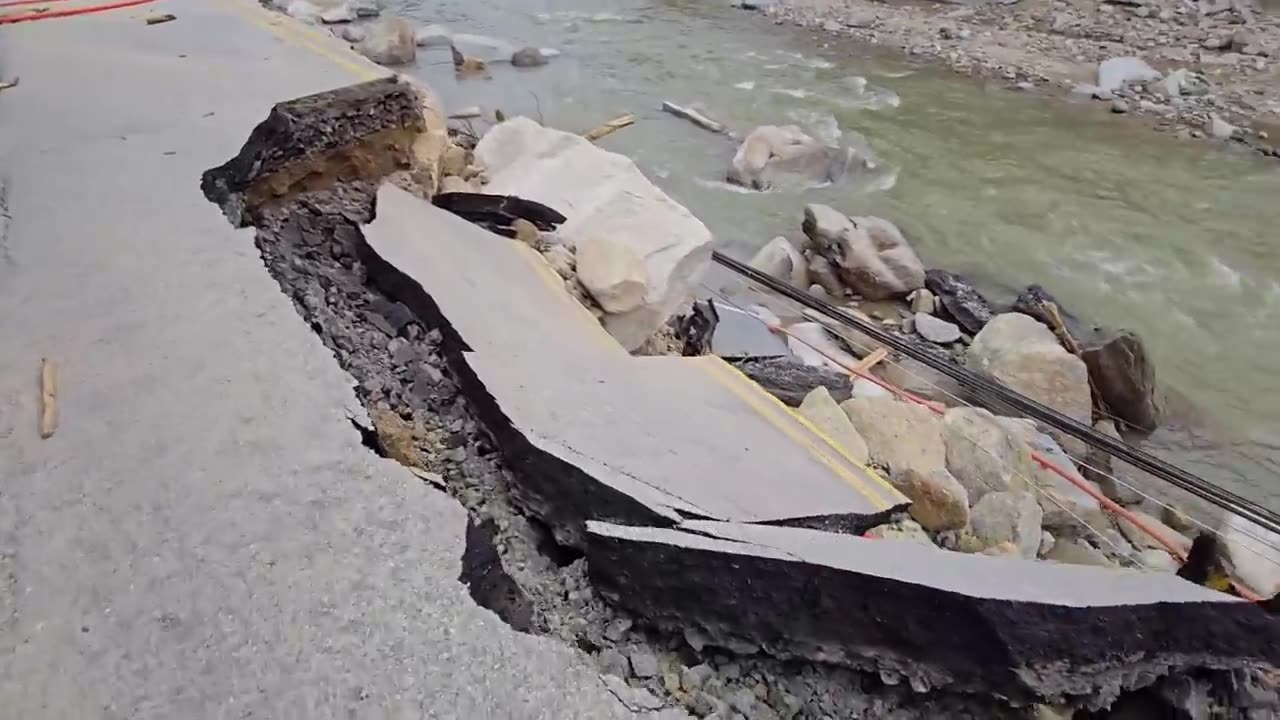 The road to Chimney Rock is gone - Hurricane Helene aftermath