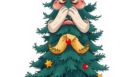🎄 Evergreen Giggles: The Most Nervous Christmas Trees Ever! 😂 #DadJokes #ChristmasHumor