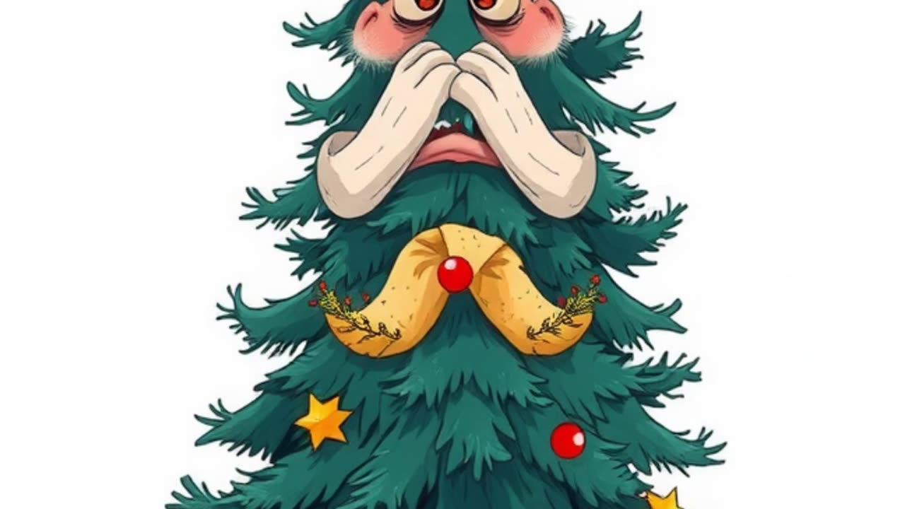 🎄 Evergreen Giggles: The Most Nervous Christmas Trees Ever! 😂 #DadJokes #ChristmasHumor