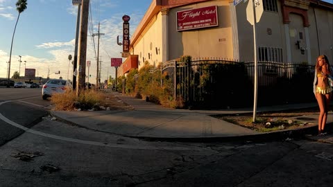 Chilly Sunday morning in south Los Angeles