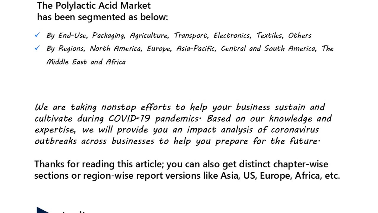 Polylactic Acid Market: Industry Drivers and Competitive Landscape Assessment, Forecast to 2033