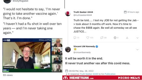 “I’ll never trust another vax after this covid mess.”