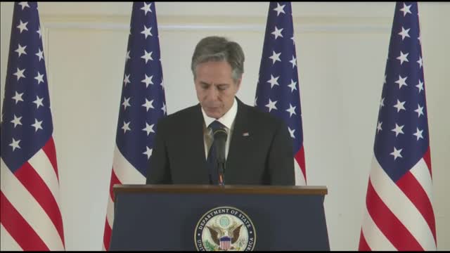 Secretary of State Antony J. Blinken holds a press availability in Jerusalem, on January 31, 2023.