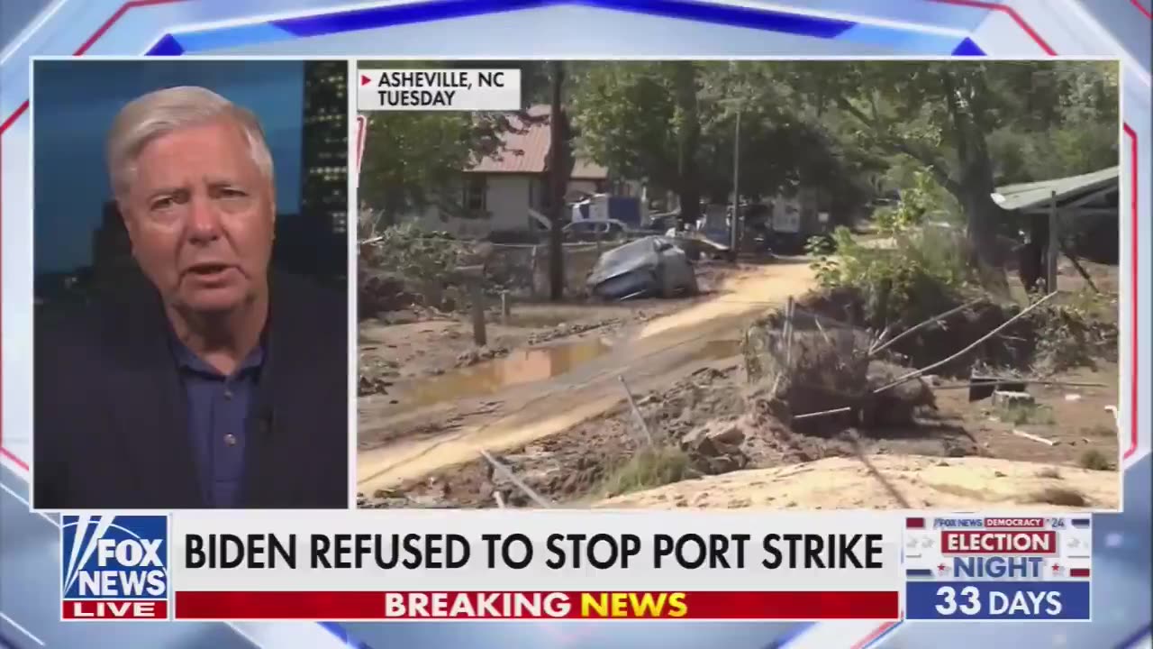 Lindsey Graham on Hurricane Helene: turns it into an Israeli war talk