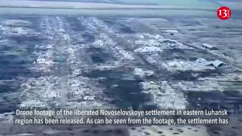 Drone footage of Novoselovskoye settlement destroyed by Russians