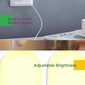 MAZ-TEK Plug in Motion Sensor Dimmable Night Light