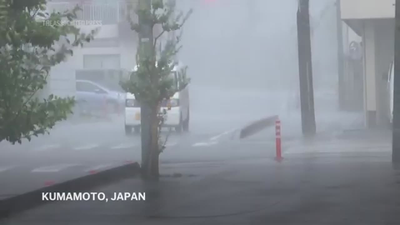 Typhoon Shanshan lashes Japan with torrential rain and strong winds