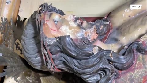 βανδάλισαν το άγαλμα του Ιησού