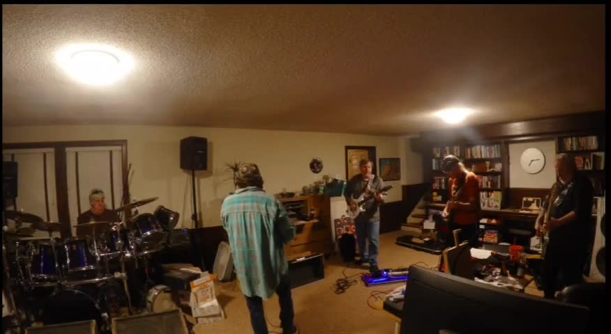 Some guys playing Iron Maiden