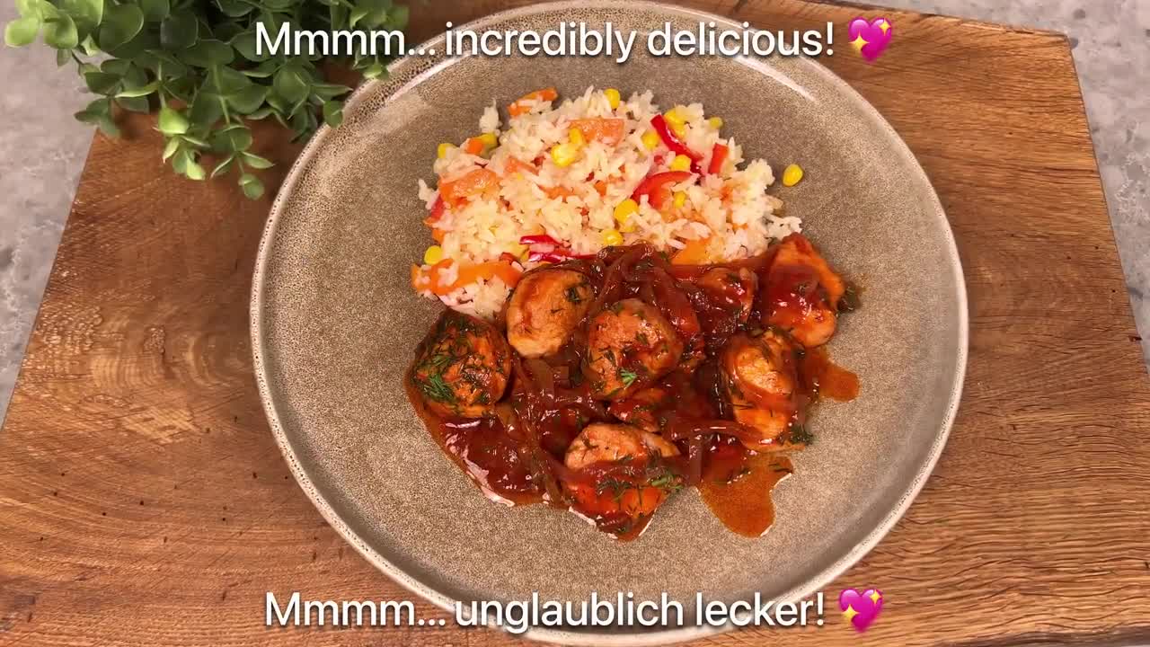 Dieses Rezept wird Sie verrückt machen! Hähnchenfilet mit Reis! Unglaublich leckeres Rezept!