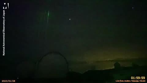 Suspected Chinese "environment monitoring satellite" beams green laser from space over Hawaii