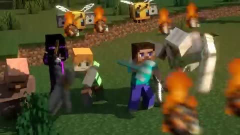 BEES FIGHT - Alex and Steve Life (Minecraft Animation)