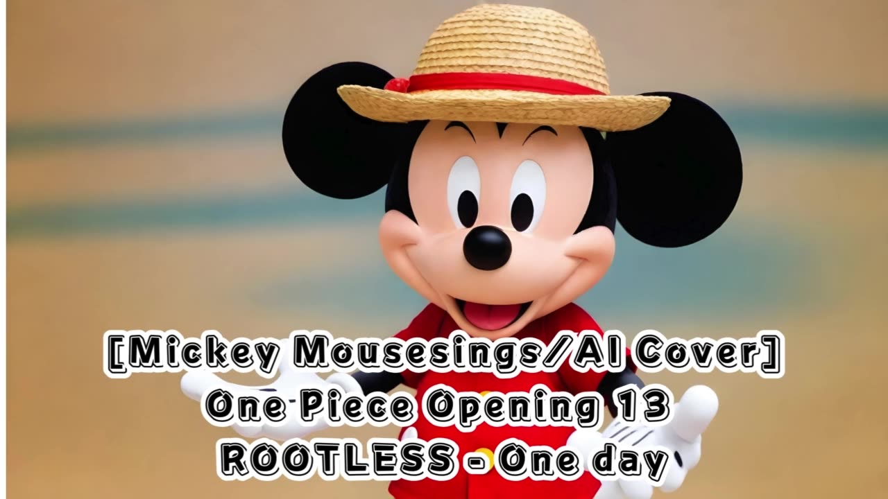 [Mickey Mouse sings/AI Cover] One Piece Opening 13 The ROOTLESS - One day