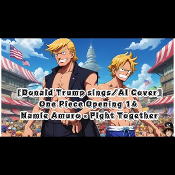 [Donald Trump sings/AI Cover] One Piece Opening 14 Namie Amuro - Fight Together