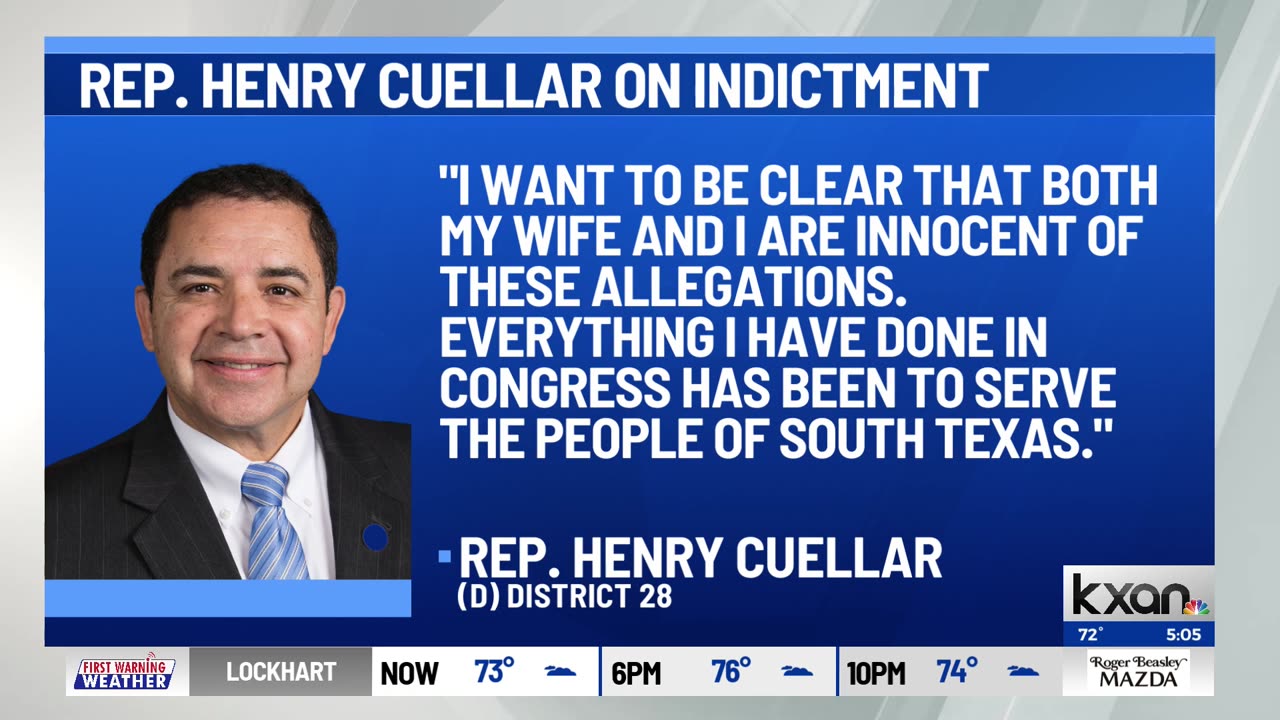 #DOJ indicts #Texas Rep. Henry Cuellar
