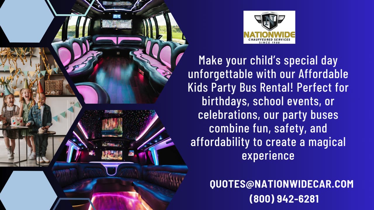 Affordable Kids Party Bus Rental