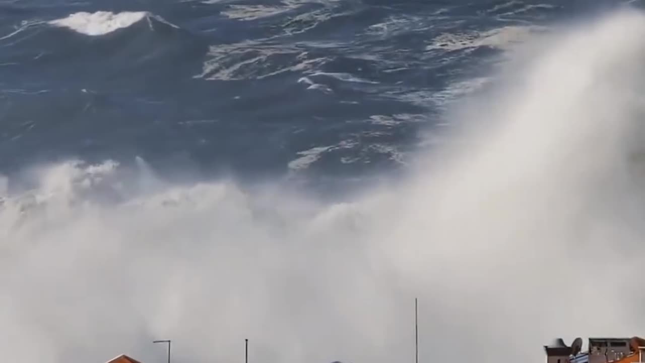 Nazaré is a seaside town on the western side of Portugal famous for its huge waves