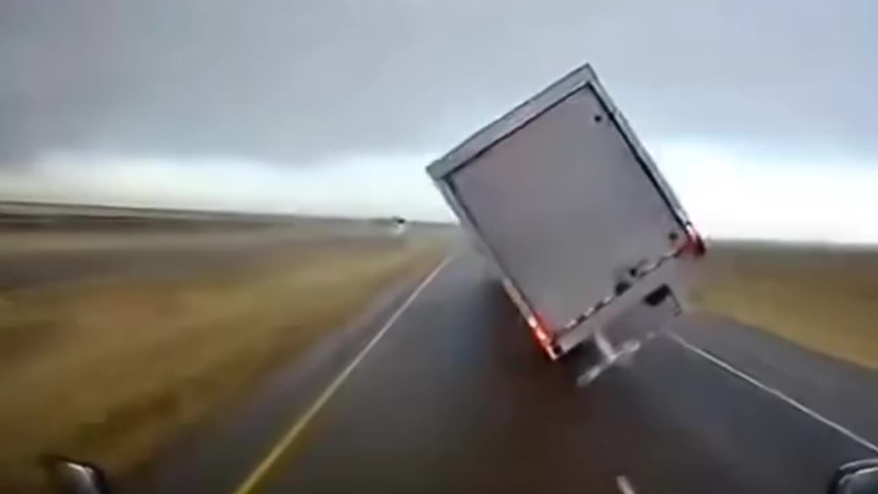 Windy Day - Trucker Saves Truck