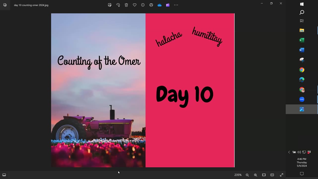 Counting of the Omer Day 10 part 1a 2024