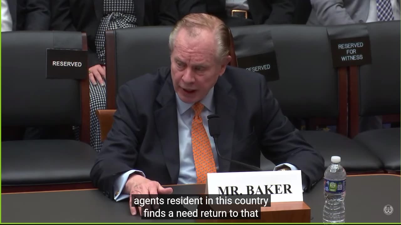 Former FBI Agent Baker testifies that the current FBI is cursed and needs a complete reform.