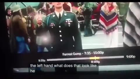 TOM HANKS IN FOREST GUMP DOING THE BAPHOMET POSE? I NEVER NOTICED THIS BEFORE, I AM NOT SURPRISED