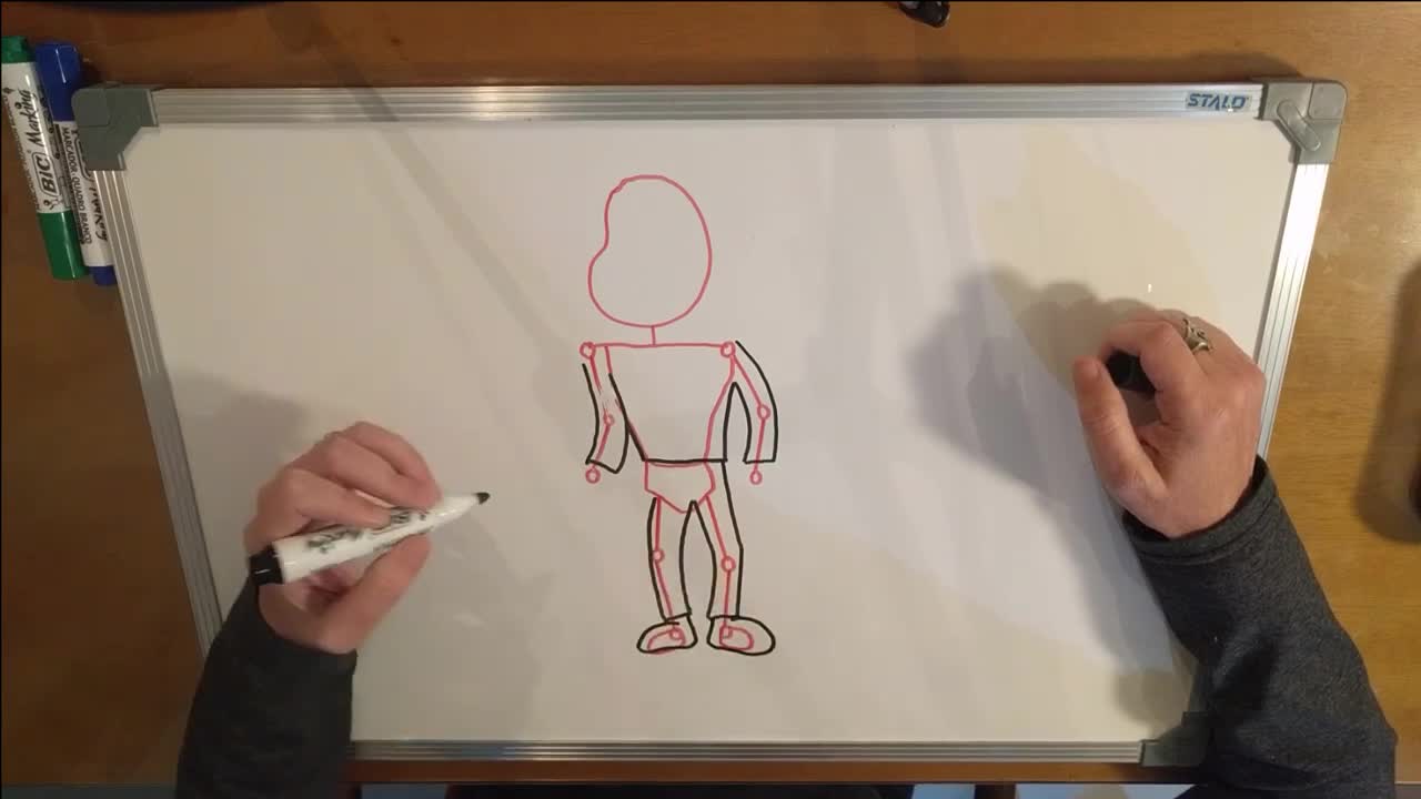 APRENDA A DESENHAR UM BONECO