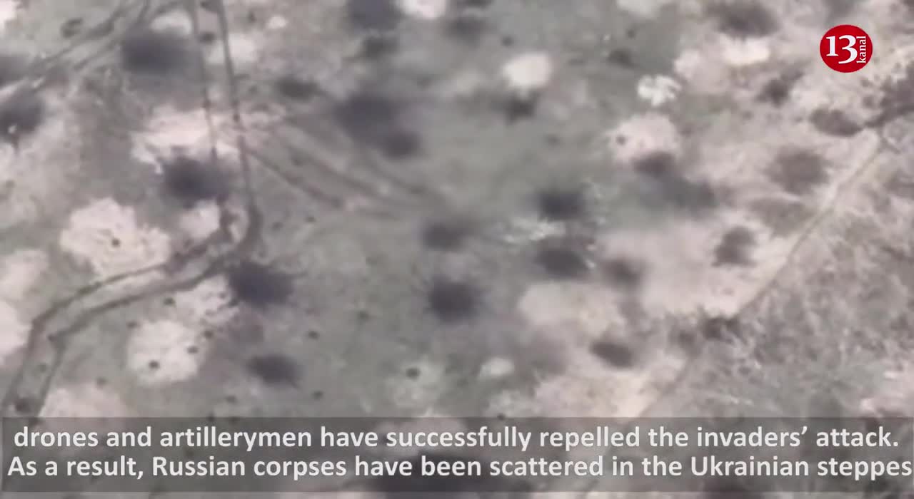 Russian assault group AMBUSHED in an open area- "Russians sunbathing in Ukrainian steppes"