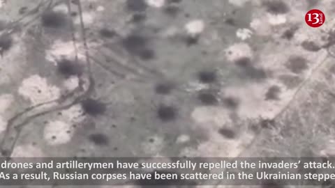 Russian assault group AMBUSHED in an open area- "Russians sunbathing in Ukrainian steppes"