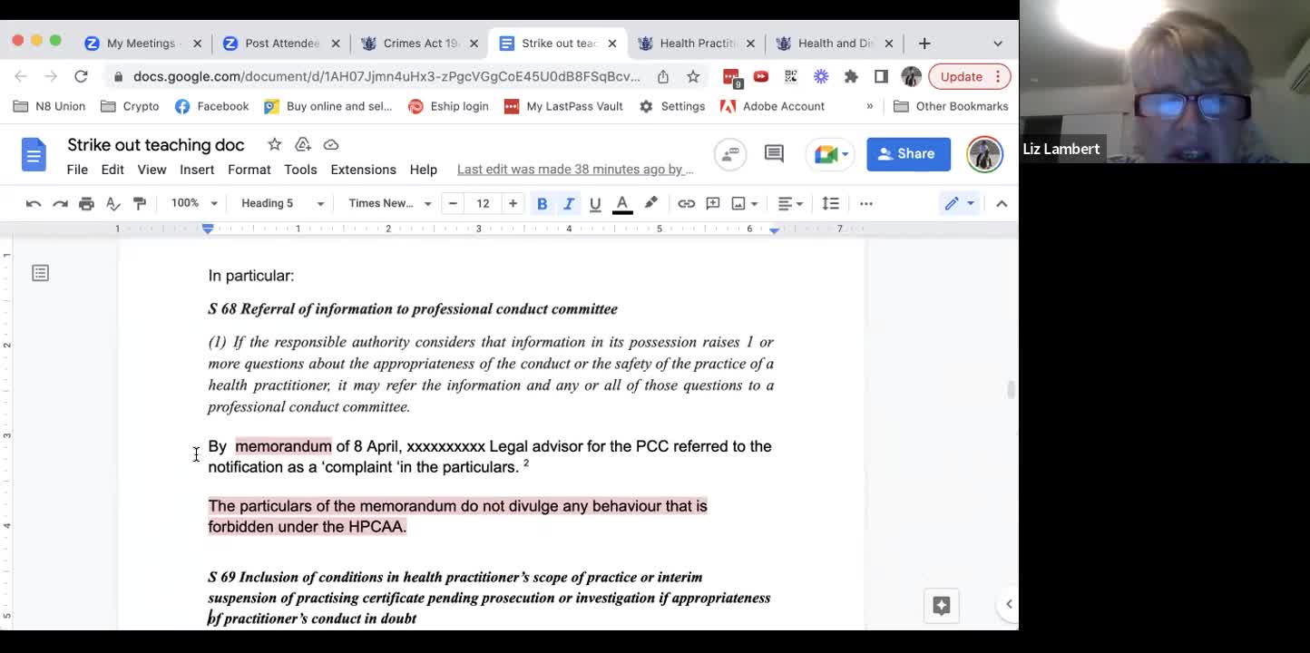 Ep 15 N8 27th Jan 2023 - Further Strike out, Old Laws, Legal hook, Health and Disability Commissioner Act 1994, Grants of forfeiture