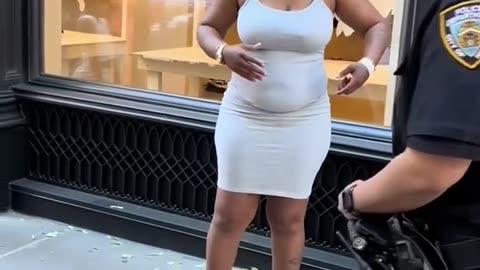 A brave child defending her mother
