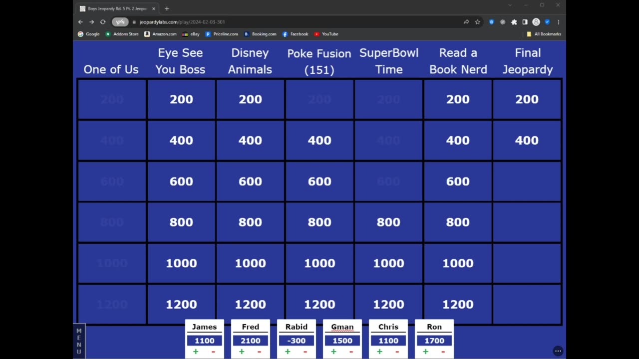 Some nerds play Custom made Jeopardy Epi.7