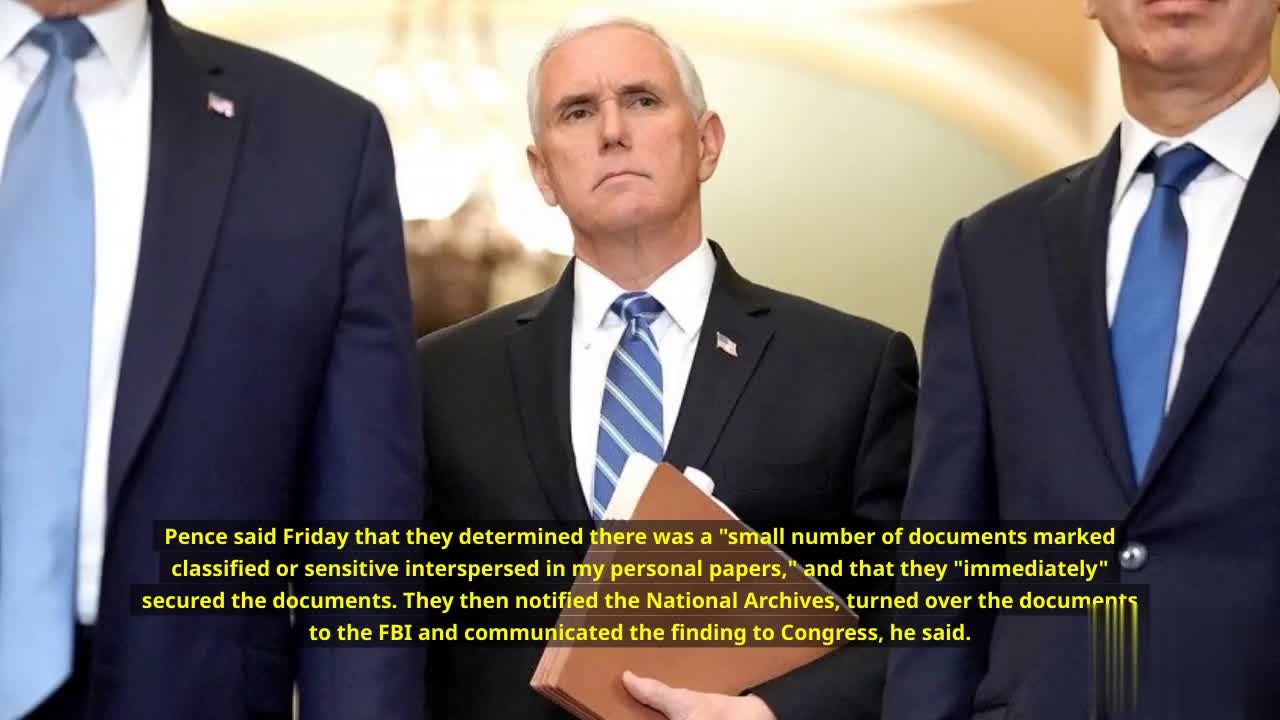 Former Vice President Pence on classified docs found at his home: 'Mistakes were made'