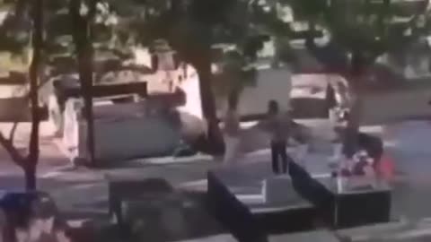 코비드 사기극 촬영장