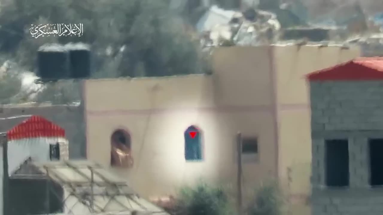 Palestinian resistance sniper targeting an Israeli soldier