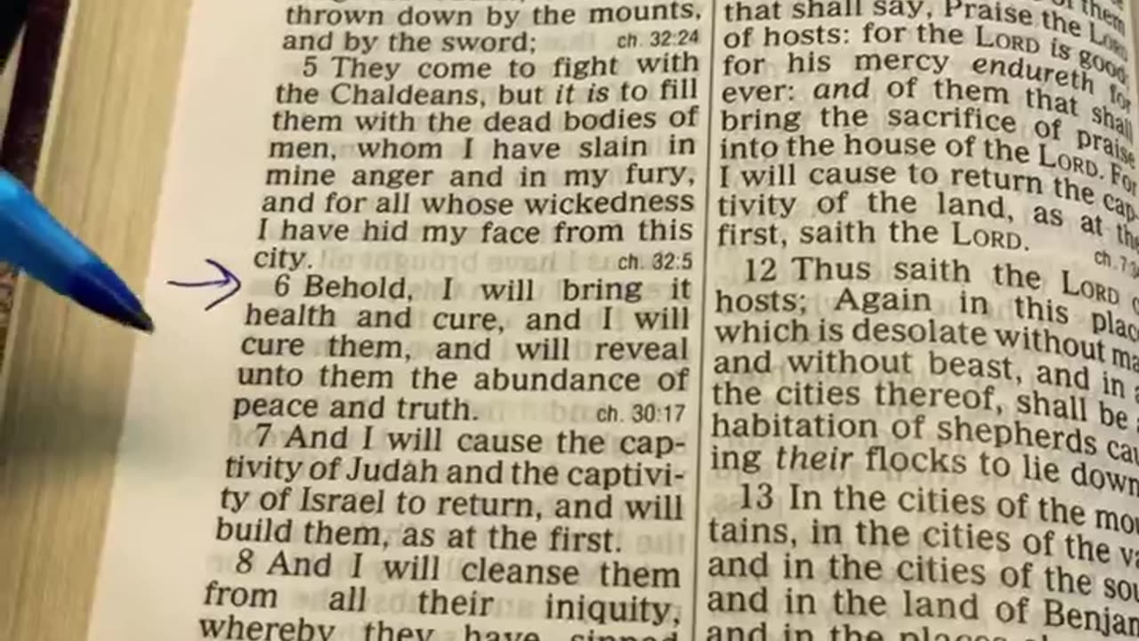 chosen ones daily scripture jeremiah 33_6 health abundance of peace and security