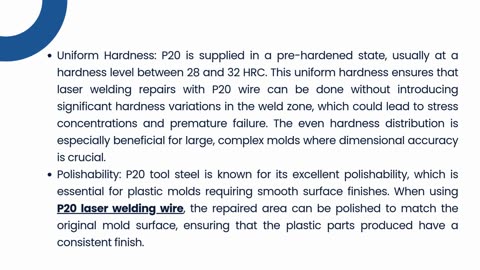 What are the specialties of H13 and P20 Laser Welding Wires