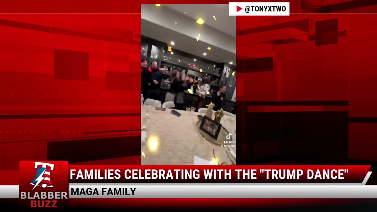 Families Celebrating With The "Trump Dance"