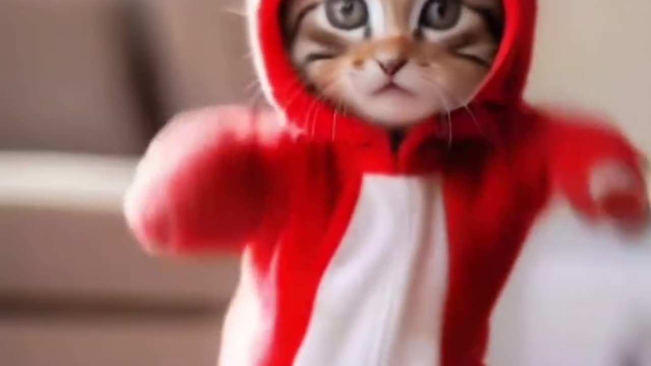 Cute cat dancing