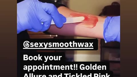 Arm Waxing with Golden Allure + Tickled Pink by @dbellaesthetics