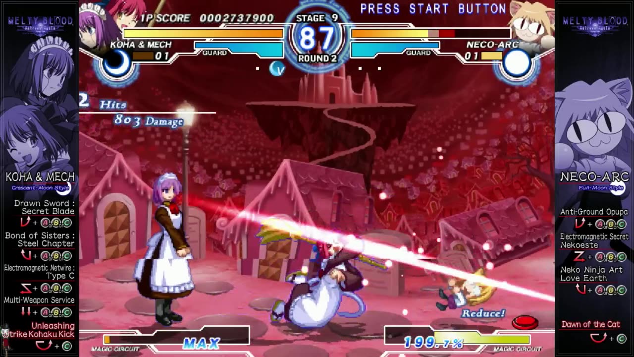 MELTY BLOOD Actress Again Current Code Playthroughs 3 PC Steam