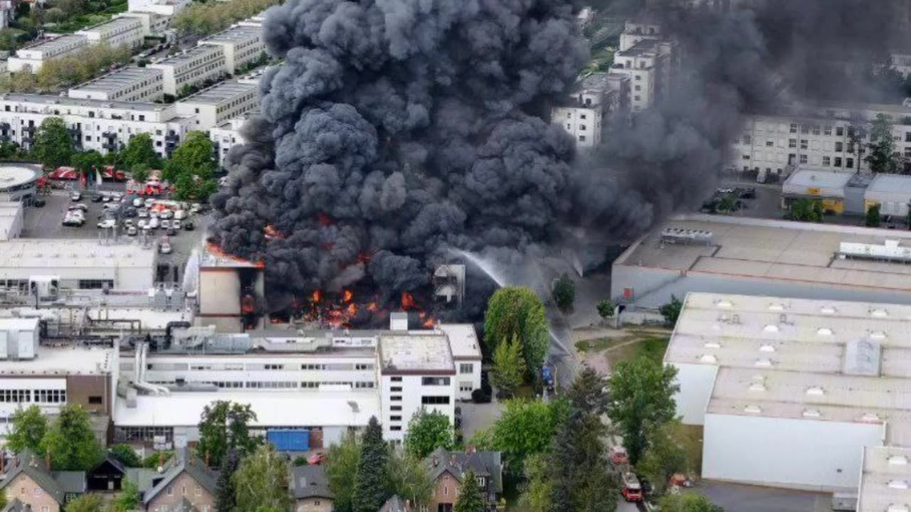 Iris-T Air Defense Systems Plant Burns In Berlin